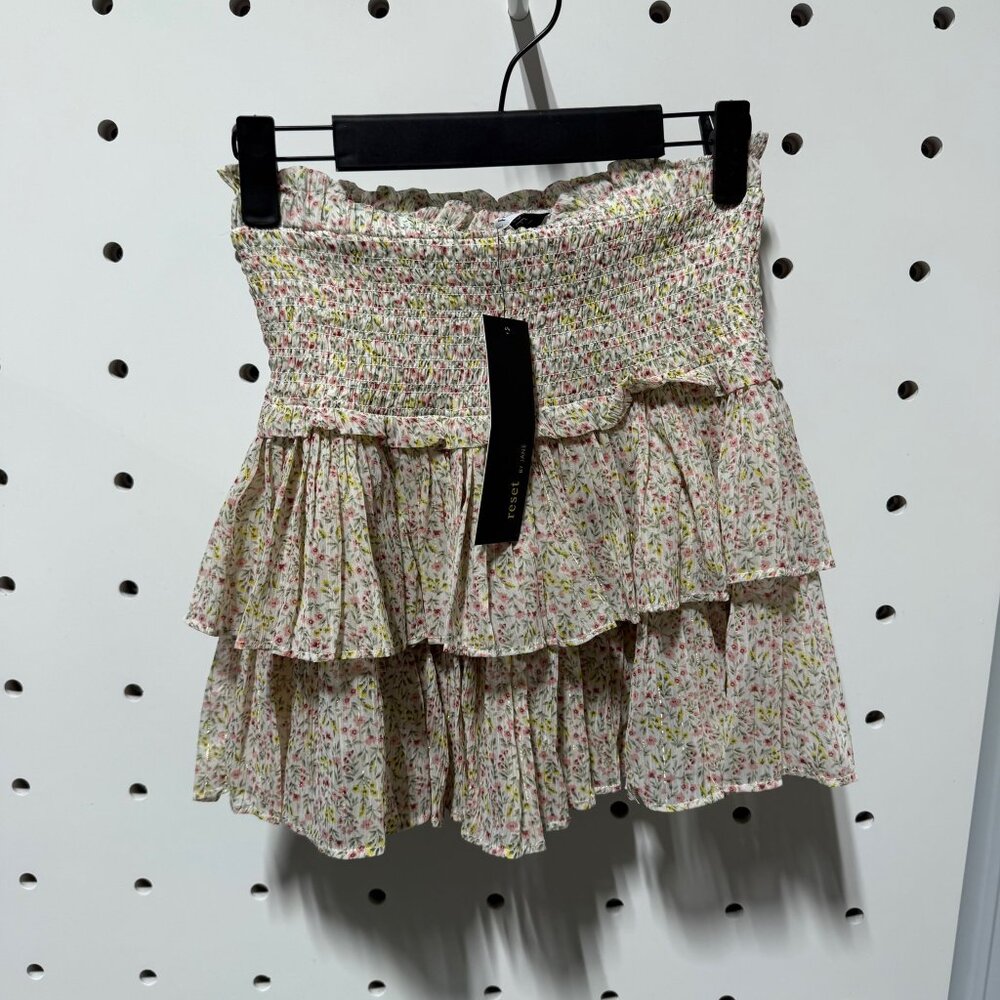 Reset Floral Ruffle Skirt